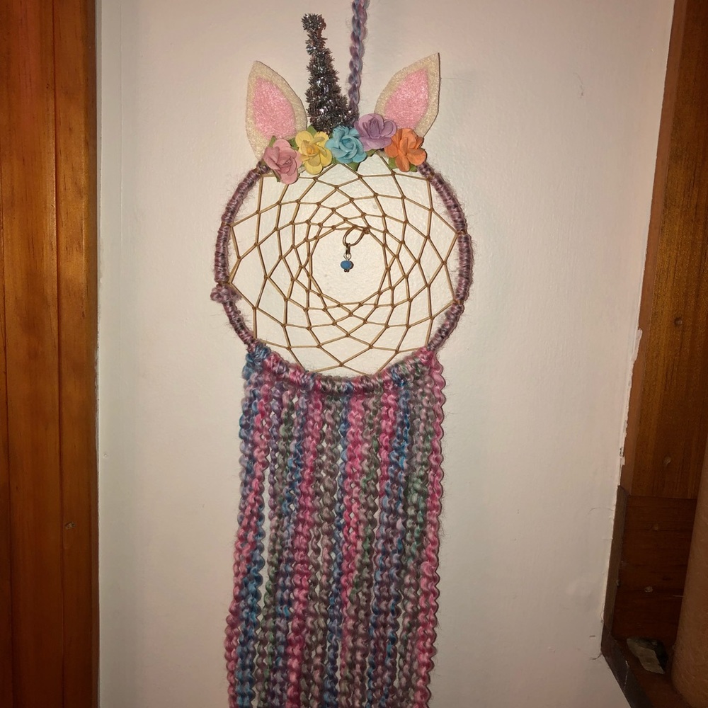 Hand made unicorn theme dream catchers
